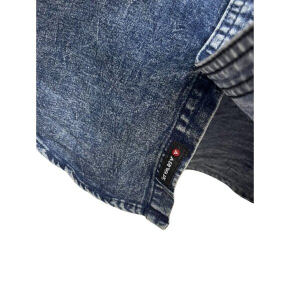 Airwalk Men’s Distressed Denim Button-Down Shirt, Long Sleeve, Size M, Vintage - Picture 3 of 6